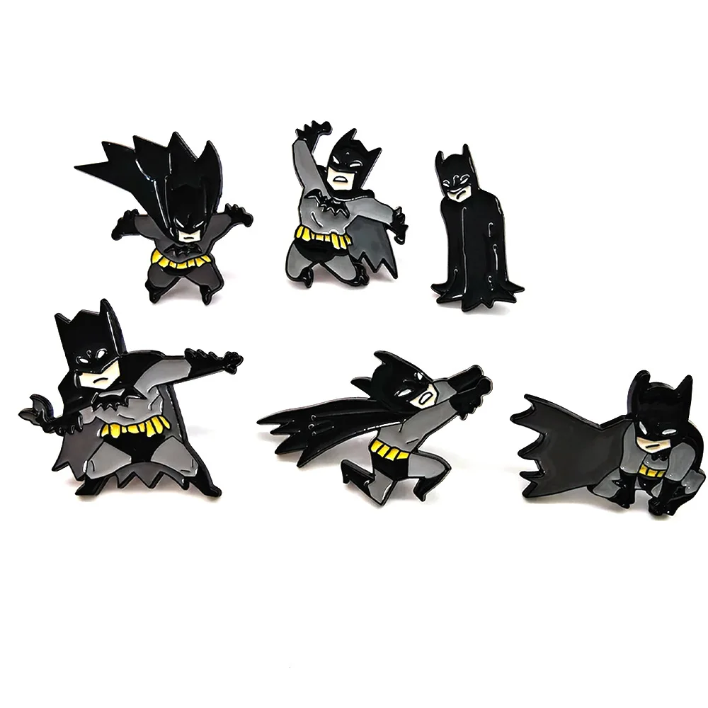 

1 Set Classic European and American Film Batman Brooch Cartoon Superhero Character Cute Anime Accessory Brooch Y2k Fashion