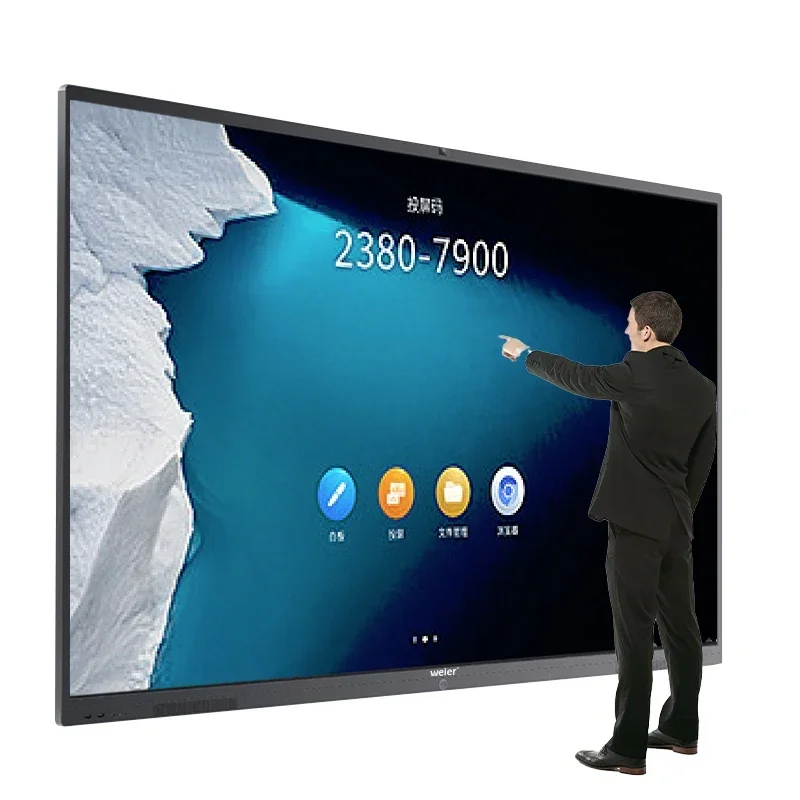 Weier 65 75 85 Interactive Touch Panel Smart Board Interactive Whiteboard 4k 20 Point Touch Interact Panel Cheap Price