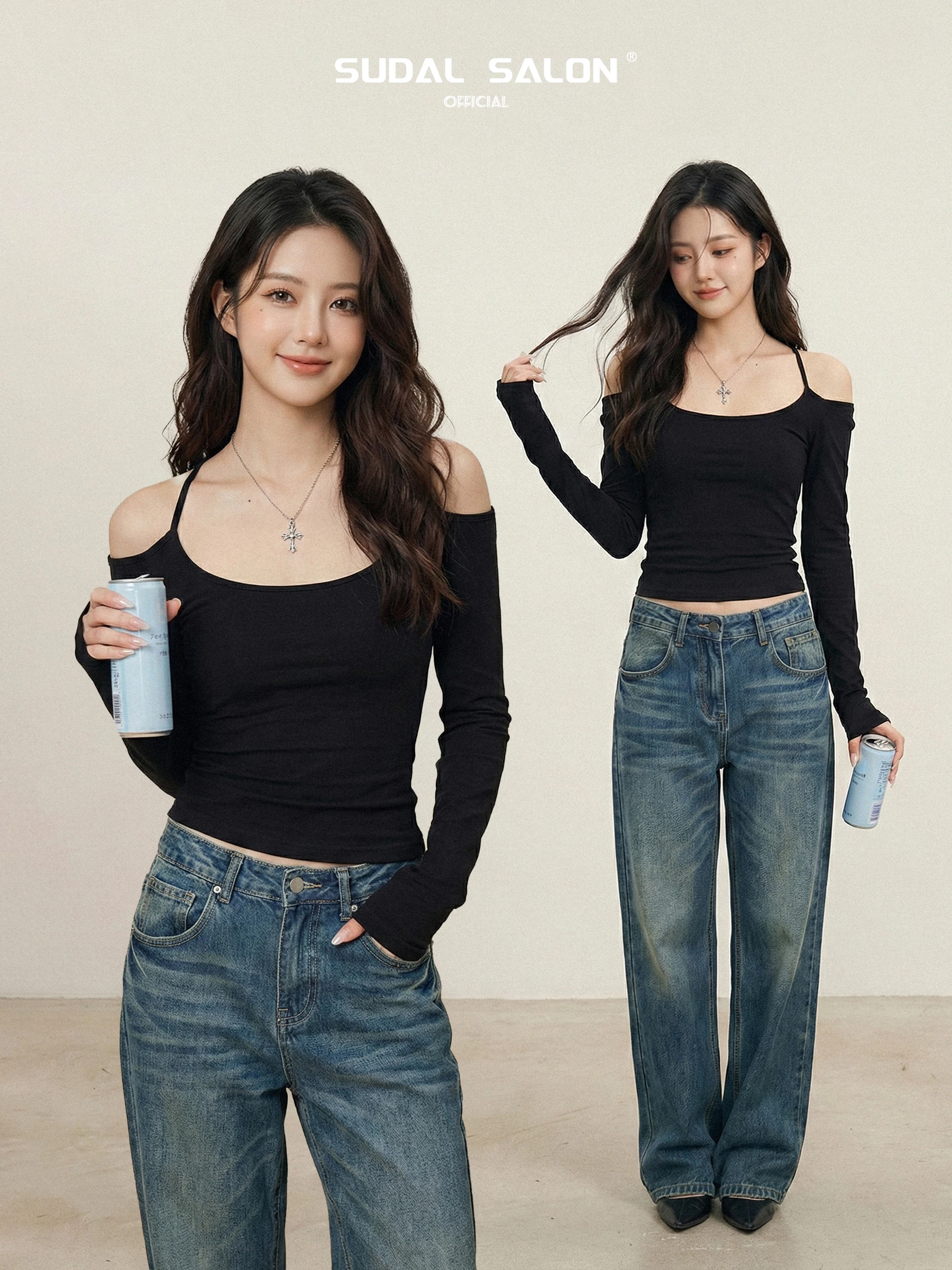 

Женская облегающая черная футболка с открытыми плечами и длинным рукавом, новинка ранней весны, маленький размер, элегантный базовый топ