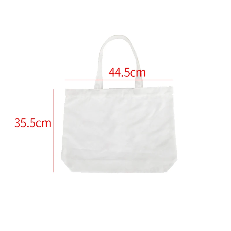 5pcs Printable Custom Tote Bag White Sublimation Blank Non-Woven Shoulder Bags Thicken Outdoor Portable Handbag