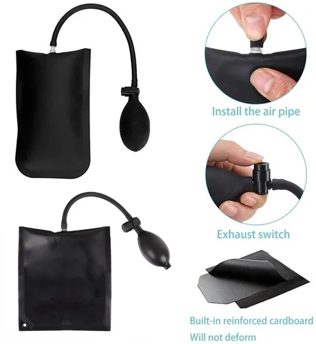 Imagen 2 del producto Kit de herramientas de desbloqueo de emergencia con recogedor de largo alcance, bomba de cuña de coche, cerrajero, reparación de puerta engrosada, cojín de aire, nuevo