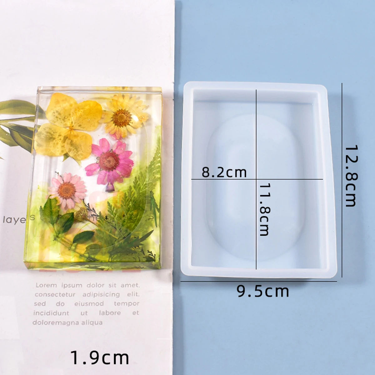 

2 Pcs Soap Box Mold for Holder Dish Tray Block Jewelry DIY Silica Gel Container Crafts