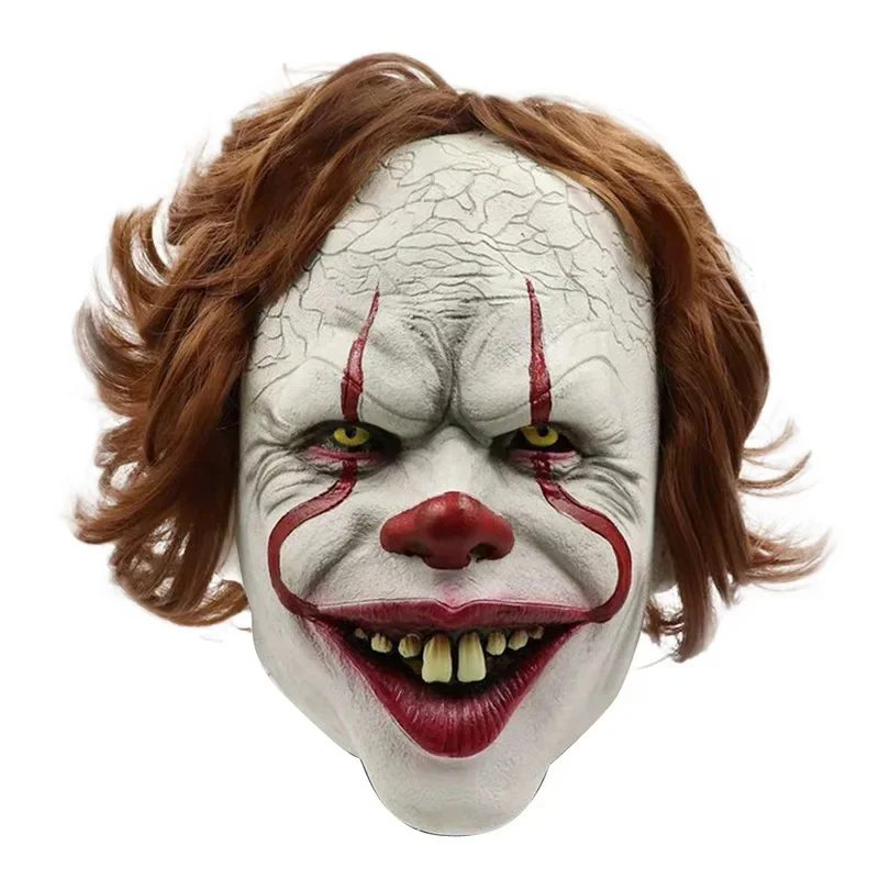 

Clown Back To The Soul 2 Mask Headgear Cosplay Halloween Headgear Pennywise Horror Mask for Men Christmas Gift for Kid