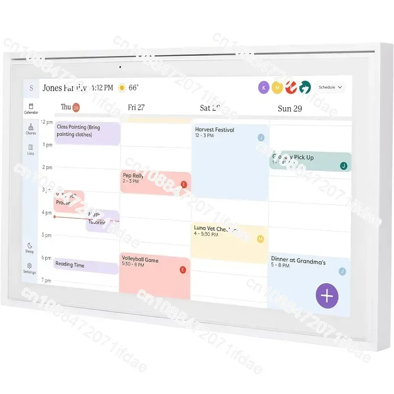 Calendar: 15 inch Digital Calendar & Chore Chart, Smart Touchscreen Interactive Display for Family Schedules