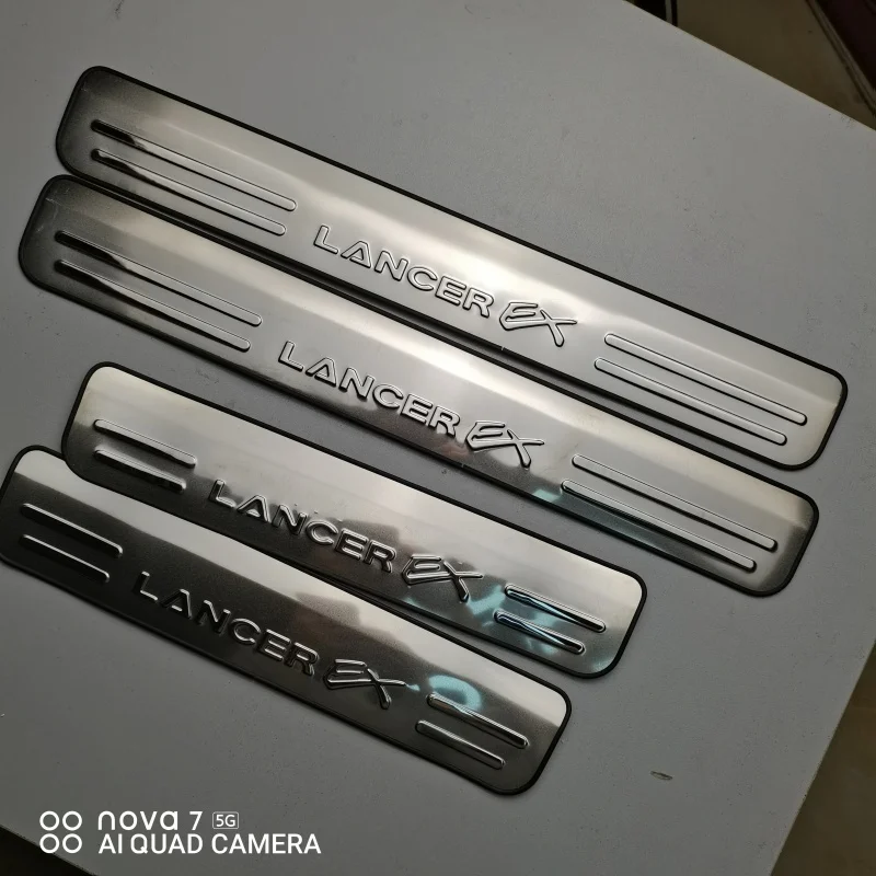 

FOR Mitsubishi Lancer EX Door Sill Scuff Plate Welcome pedal Car Accessories