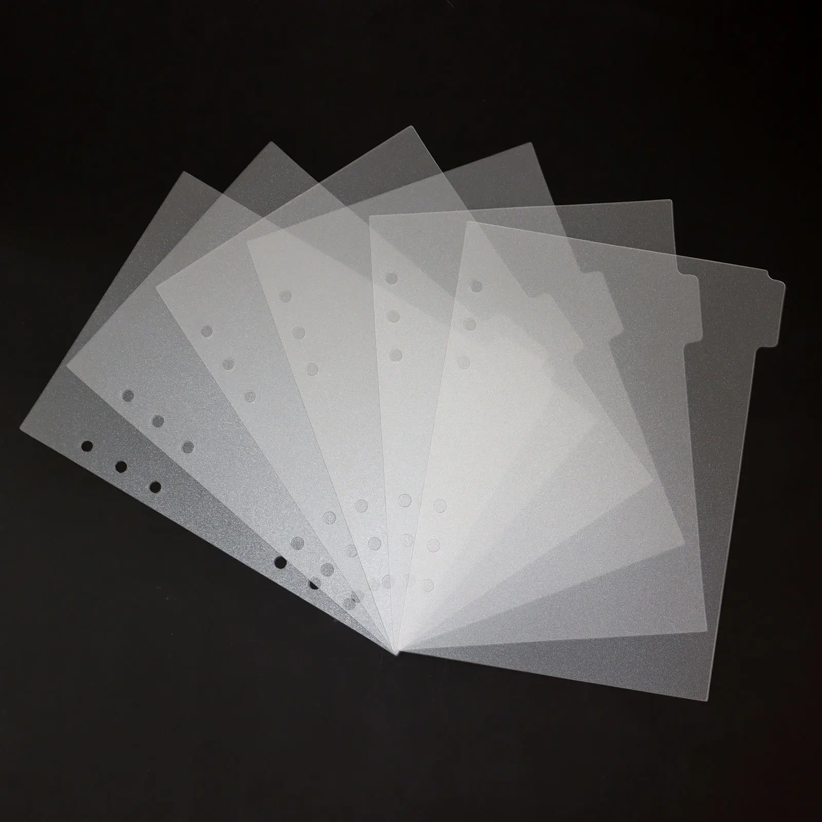 SKYSONIC A5 A6 A7 Spiralbinder-Indextrenner, transparente Seitenteiler, 6 Stück/12 Stück, 6 Löcher, Tafelseiten, englische Aufkleber – Detail 29