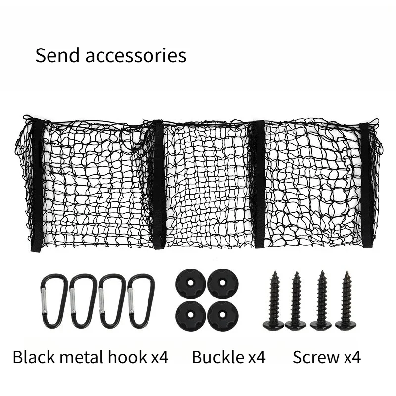 

3-карманная грузовая сетка, эластичный органайзер для хранения багажника, сверхпрочный держатель для багажа с комплектом крепления для внедорожника, пикапа, фургона Toyota