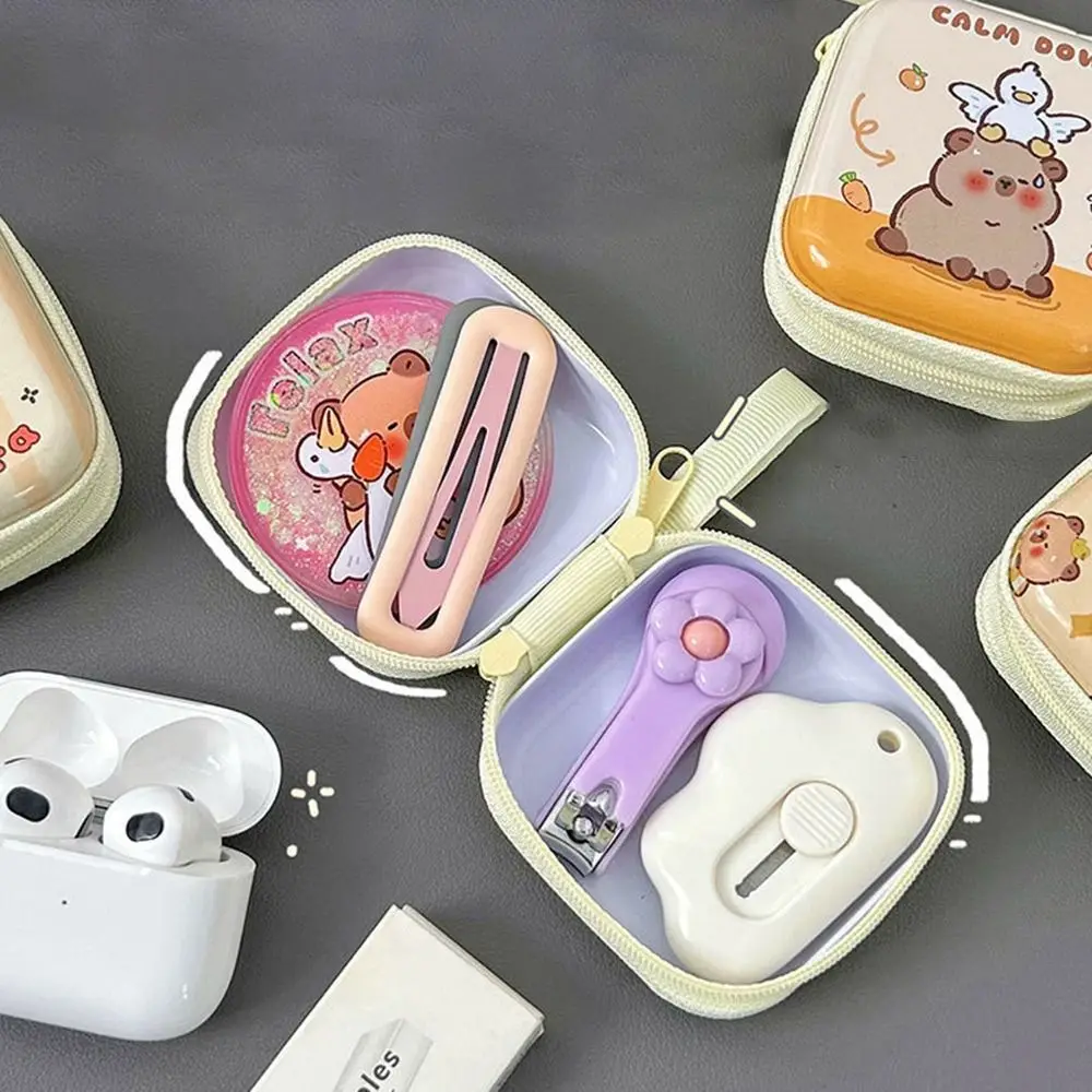 New Cartoon Pattern Capybara Coin Purse Waterproof Mini Storage Box Portable Wallet