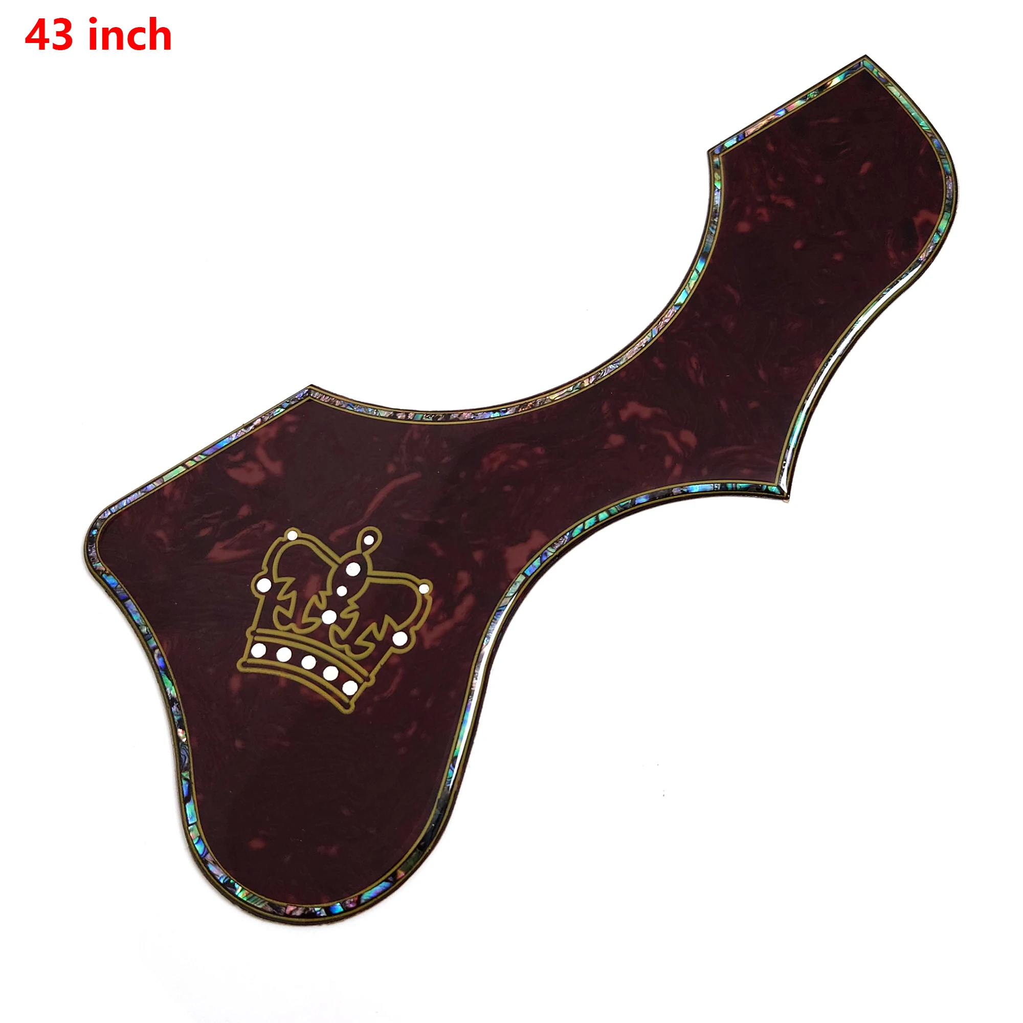 

Acoustic Guitar Pickguard Thicknes 2mm 43 Inch Guitar Scratch Plate with Real Abalone Shell Edge Crown Design for J200 SJ200