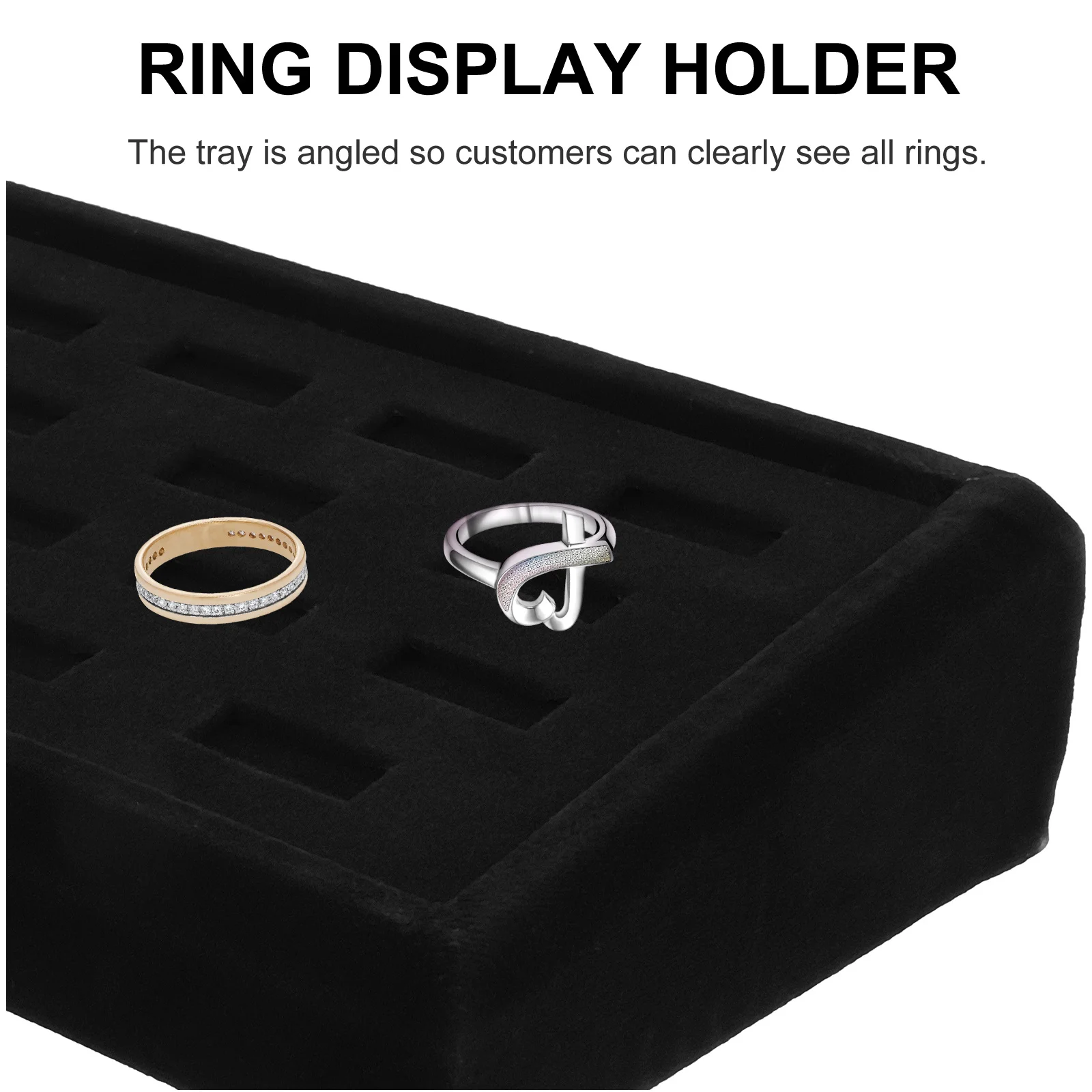 

Элегантный витрина для колец, 18-отверстий, органайзер для ювелирных изделий, лоток для колец, сережек, идея подарка, держатель для колец, органайзер для ювелирных изделий
