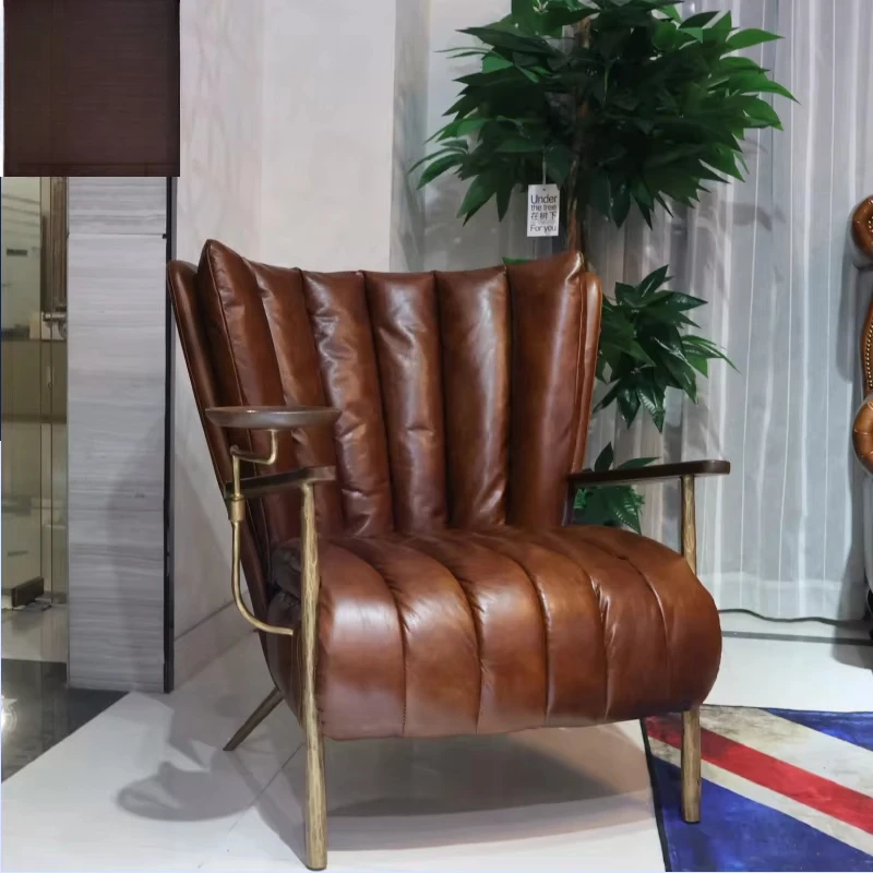 

Contemporary Living Room Chair Tan Leather Lounge Chair Living Room Leather Lounge Accent Chair Cigar Club Room