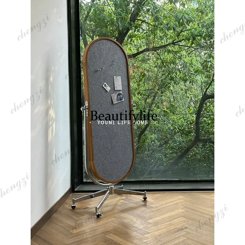 H134 wooden movable full-length mirror dual-purpose fitting mirror adjustable multi-function full-length mirror