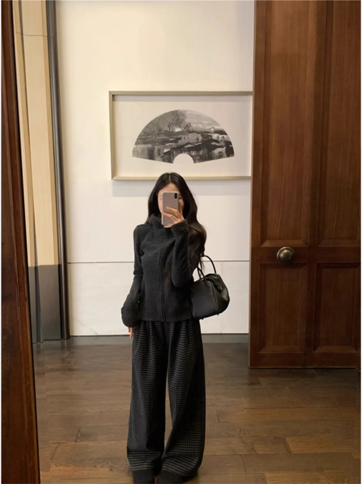 سترة صوف الضأن ملابس خارجية شتوية للنساء درجة حرارة باردة مناخ بارد الطقس البارد بيئة متجمدة جو فاترة جليدية GF