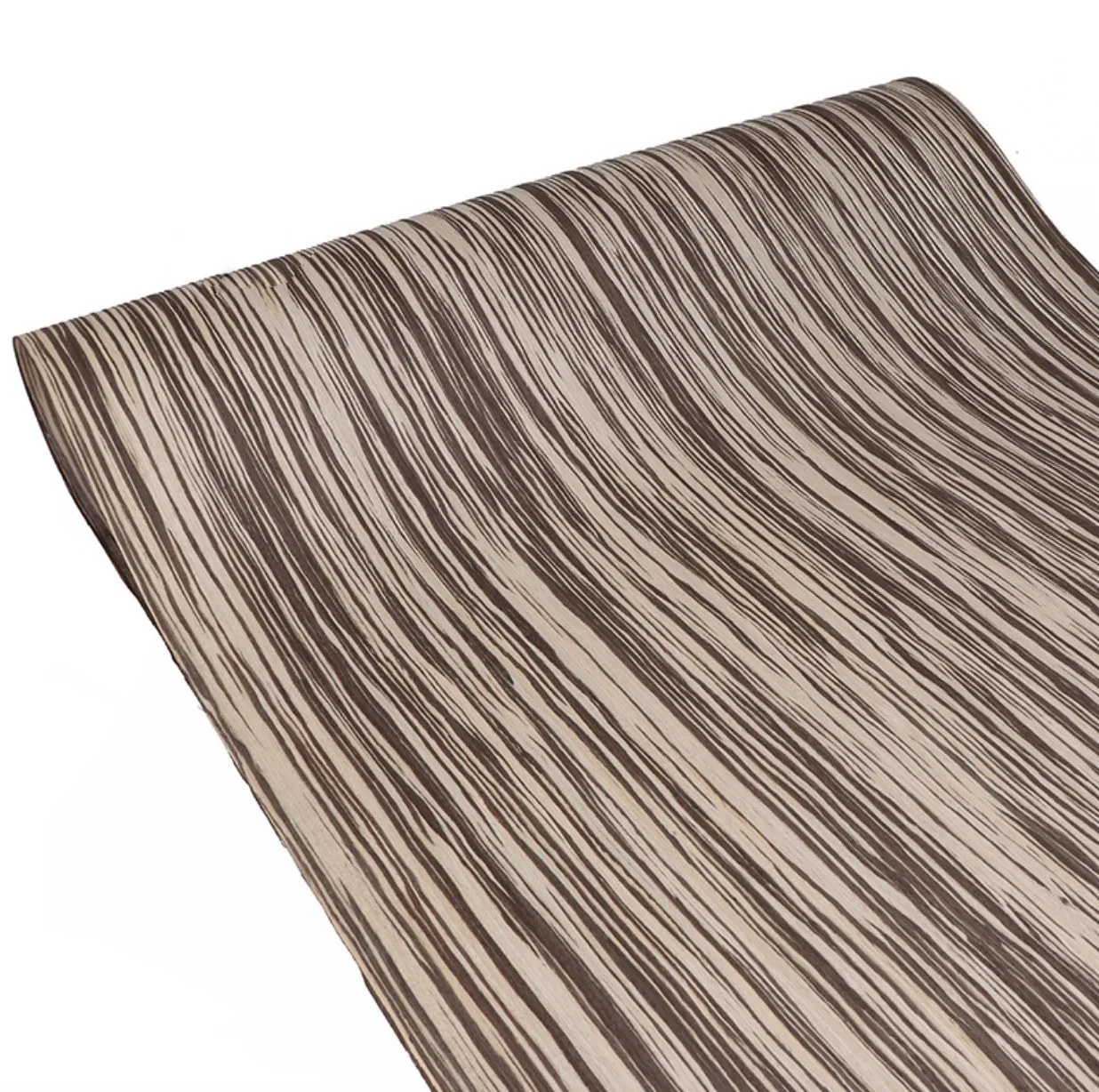 

L:2.5Meters Width:55cm Thickness:0.25mm Technology Zebra Wood Veneer (Back Non woven Fabric)