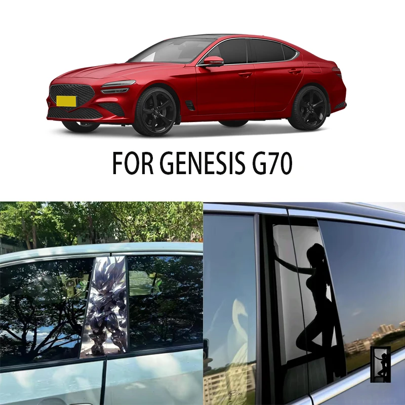 

Door Window Decoration Trims Pillar Posts Stickers Auto Styling For GENESIS G70 Car accessories