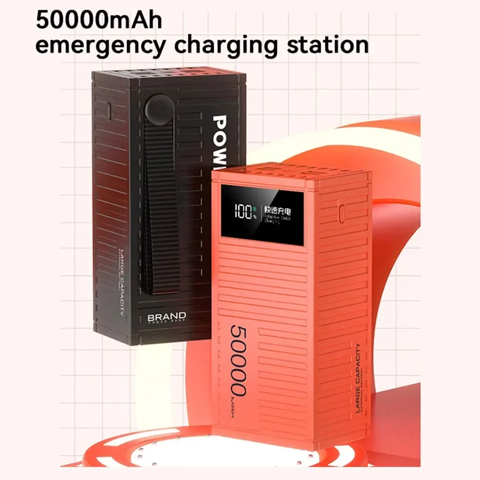 Mobile Power Container Coating Style Power Bank 6 interfaccia completamente compatibile con il telefono cellulare ricarica Ultra veloce 50000mAh