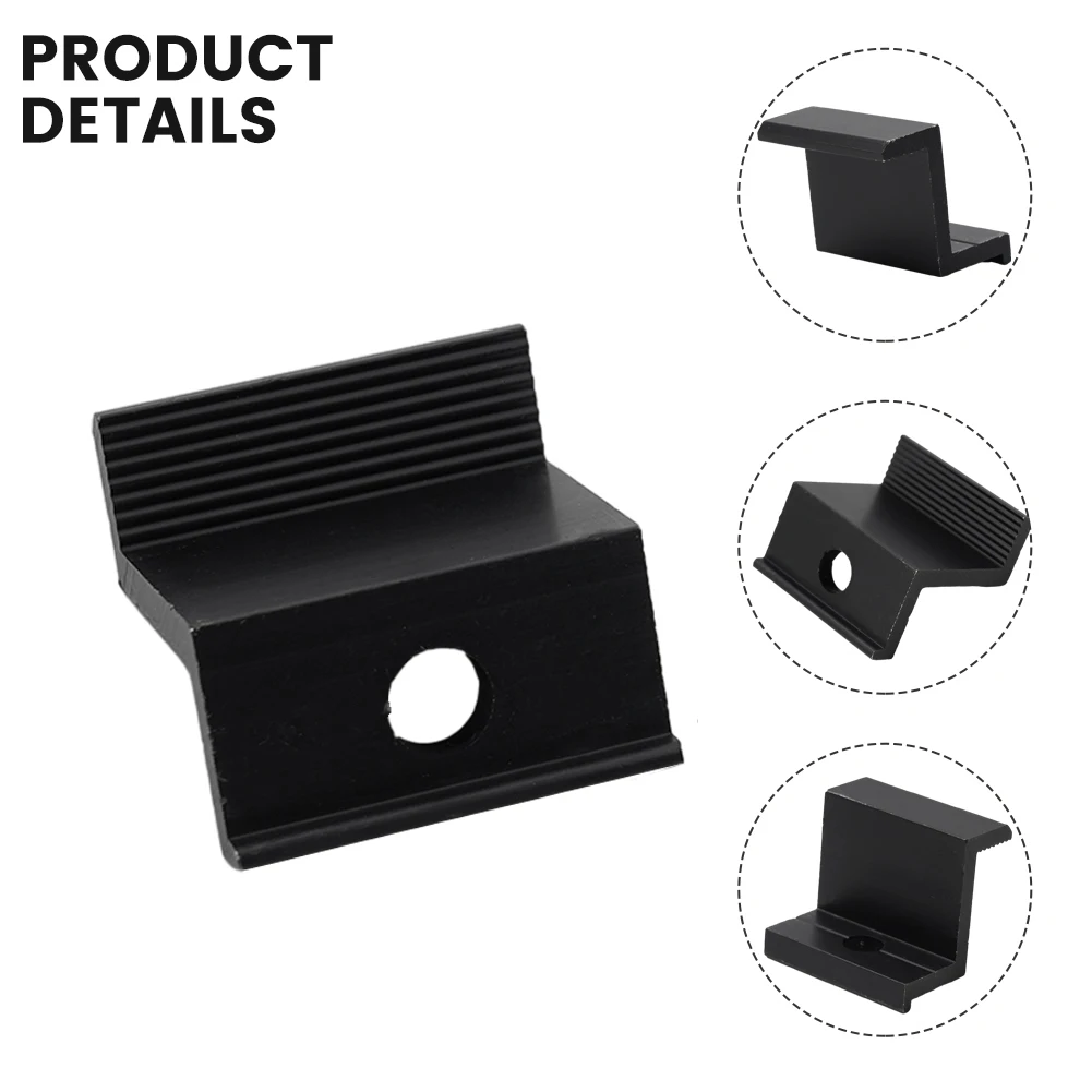 10 قطعة لوحة طاقة شمسية كهروضوئية جبل نهاية المشبك سبائك الألومنيوم ل 30 مللي متر الإطار المقاومة للتآكل الكهروضوئية الشمسية نهاية المشابك أجزاء الطاقة الشمسية