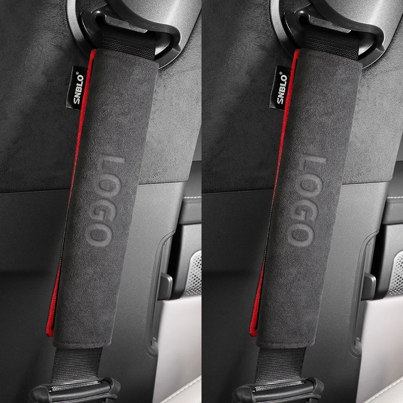 Car seat belt shoulder protector Alcantara For Mercedes Benz A B C E Class GLS GLA GLK GLC CLS CLA W204 W205 W212 W463 W176
