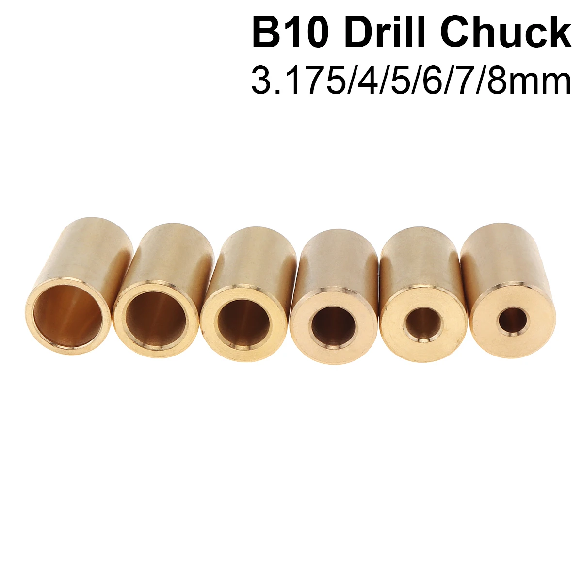 B10 Connecting Rod Drill Chuck Sleeve Copper Taper Coupling 3.175mm/4mm/5mm/6mm/7mm/8mm