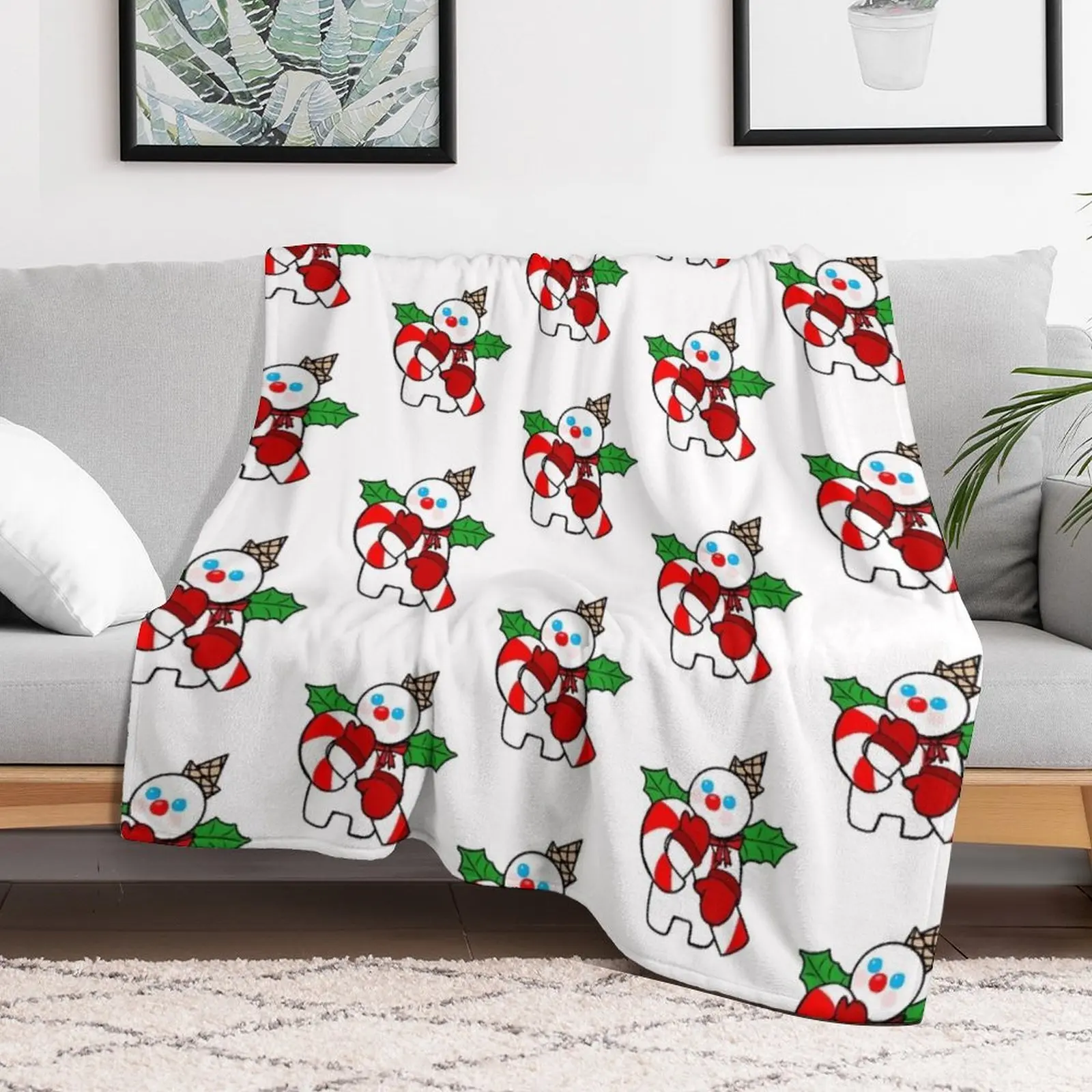 Mr. Bingle with Candy Cane Throw Blanket Weighted for babies Blankets For Bed Blankets