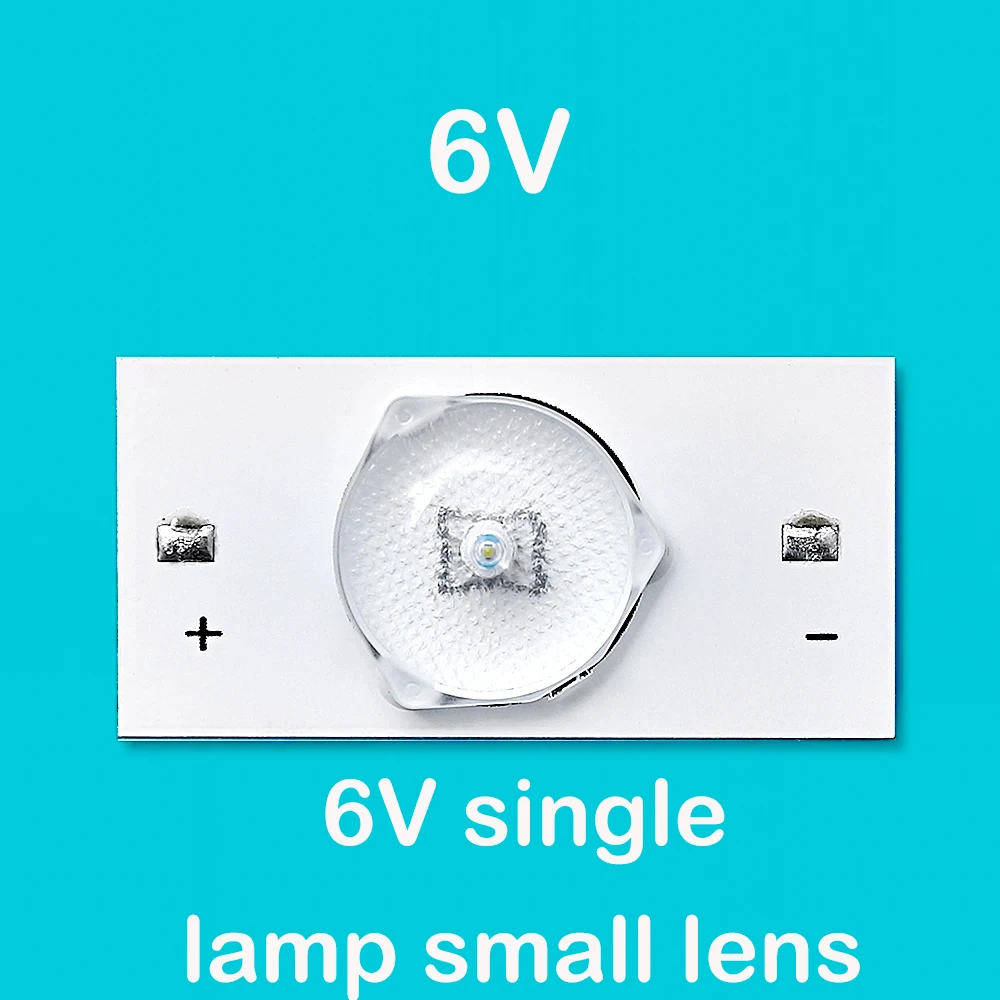 Cuentas SMD de 3V y 6V con filtros de lentes ópticas para reparación de TV LED de 32-65 pulgadas con adhesivo térmico, piezas de reparación de