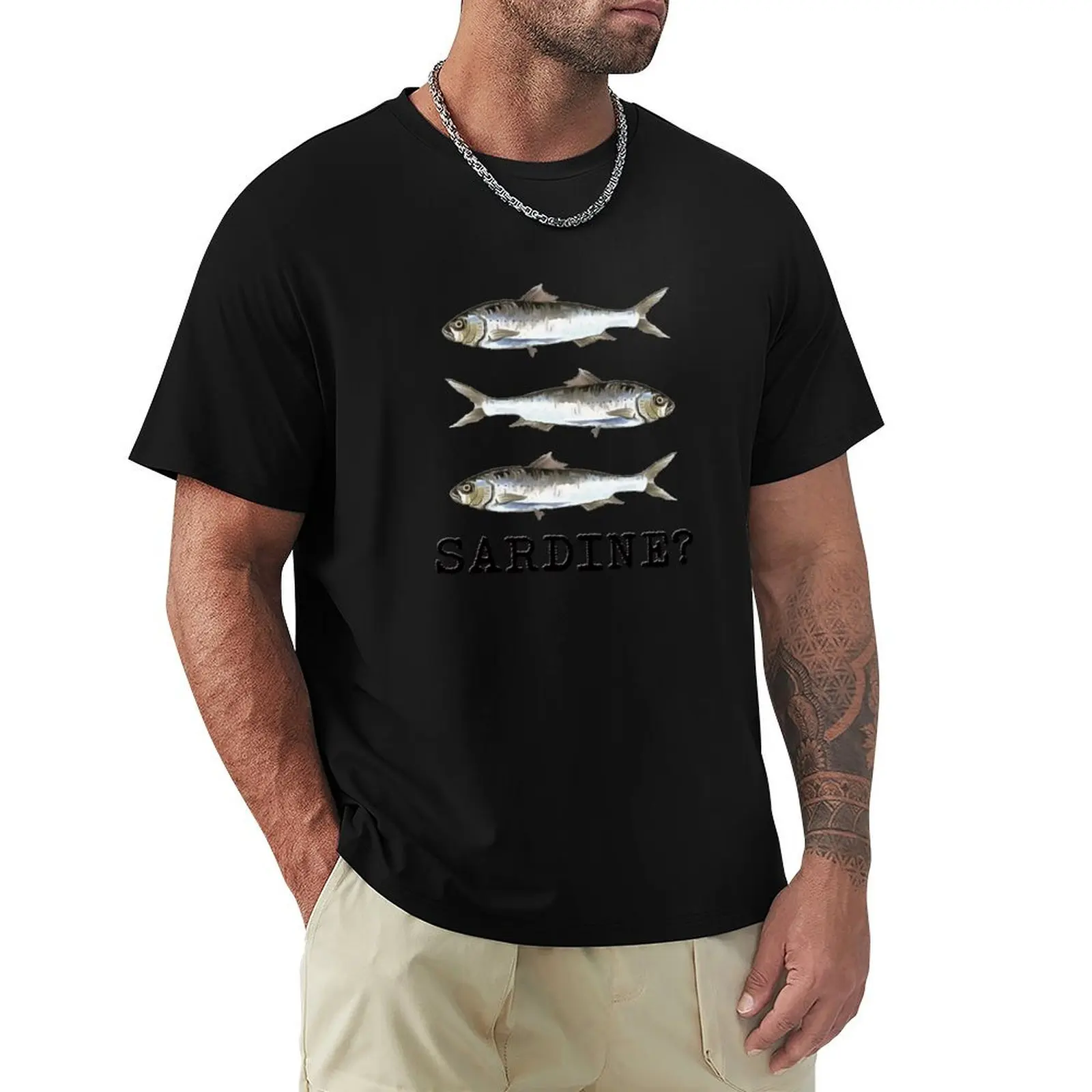 Sardine? T-Shirt quick-drying korean fashion tees vintage t shirt men