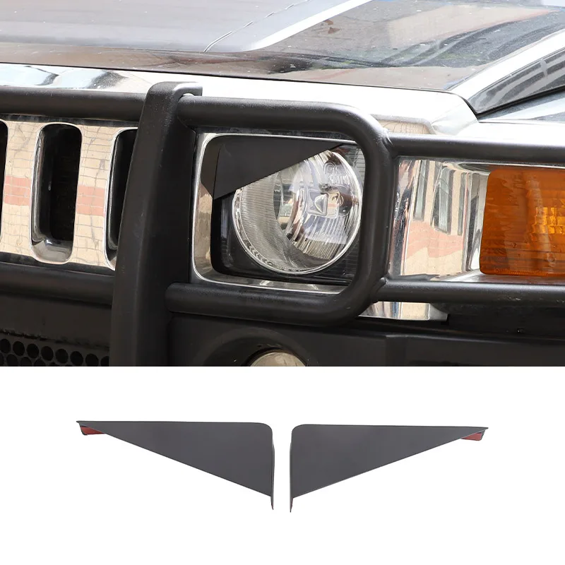 

For Hummer H3 2005-2009 Carbon Steel Car Headlight Bezel Cover Angry eyes Style Trim Baffle Cover Car Modification Accessories