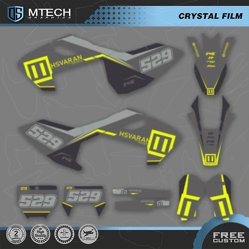 

DSMTECH For Husqvarna TC FC 125 250 350 450 2016 2017 2018 TE FE 2017 2018 2019 Graphics Decal Sticker Kit Custom Motorcycle 001