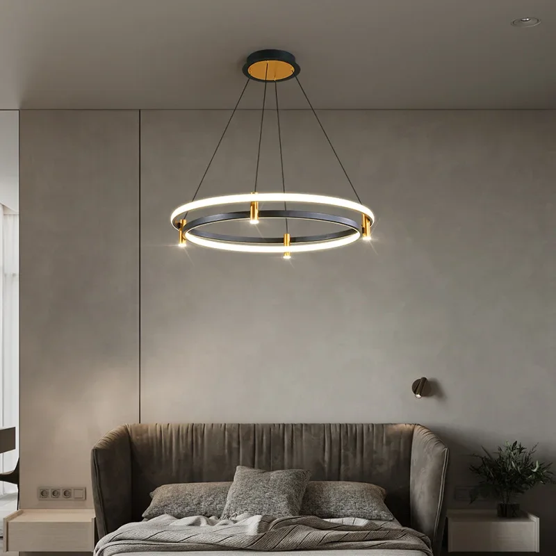 Nordic Ring LED  Chandelier for Dining Living Room Center Table Kitchen Island Pendant Lights Home Decor Lusters Fixture