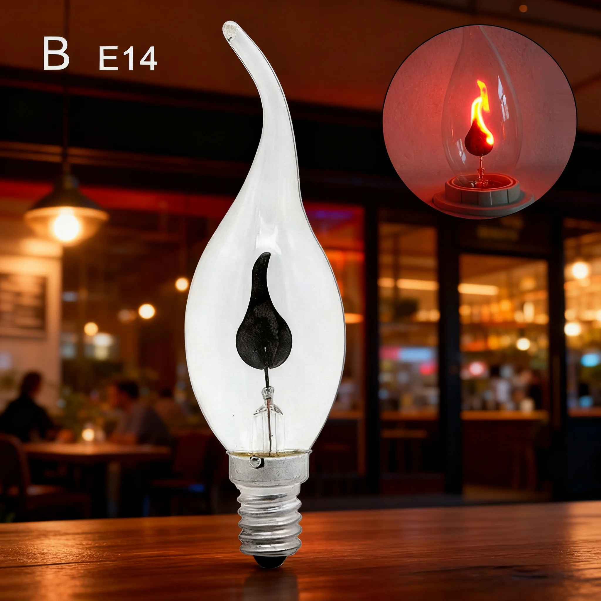 1pcs Edison Led Candle Light Bulb E14 E27 LED Flame Effect Bulb 3W AC220V Home For Decor Lighting Ampoule Candle Bulb 2026 New