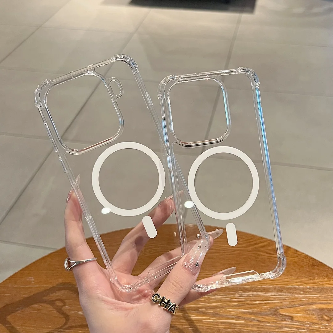 For OPPO Find X9 Pro Case Protective Clear Soft Side Magsafe Design Mobile Phone Back Cover