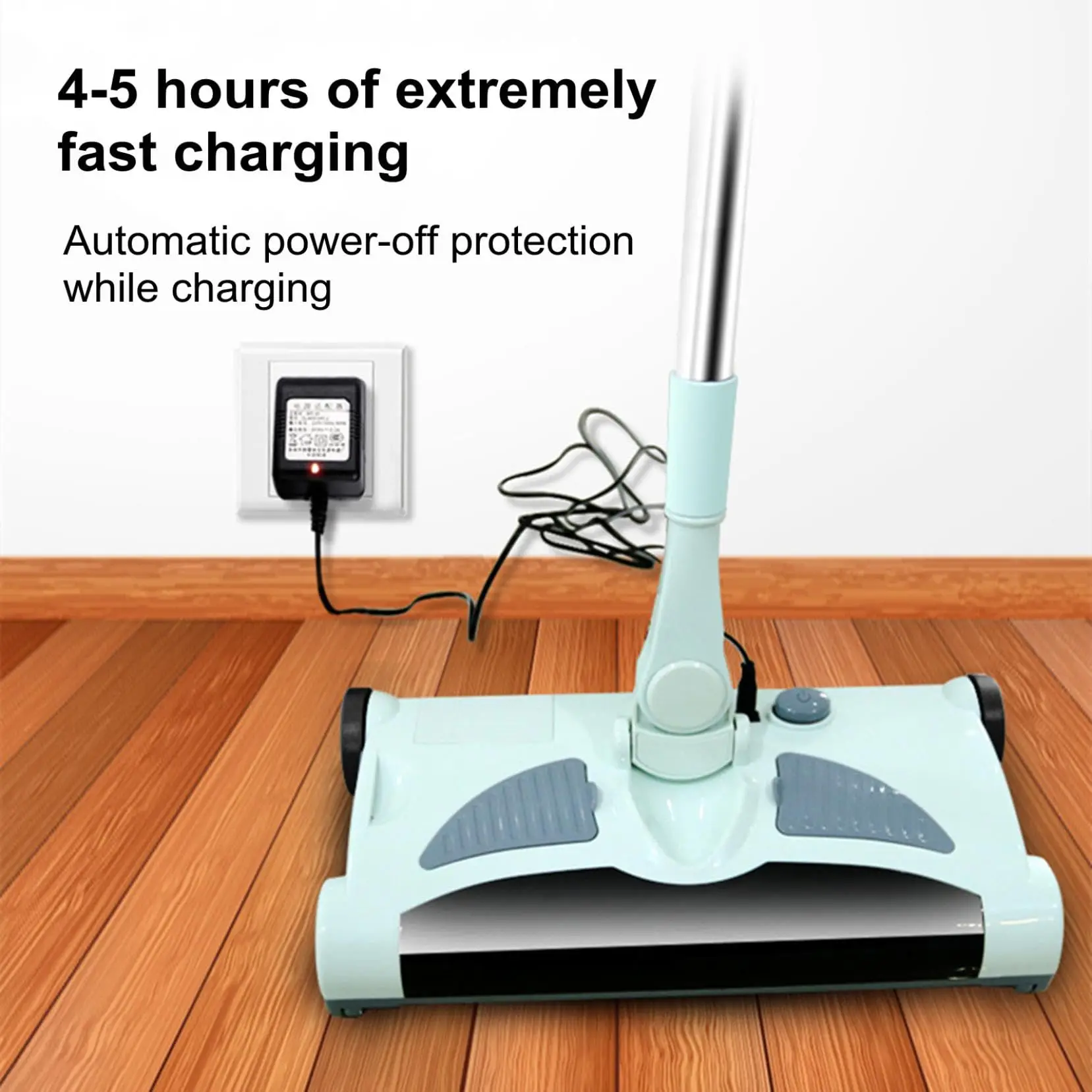 Electric Floor Sweeper Cordless Vacuum Broom Hand Push Carpet Sweeper Rechargeable Vacuum Cleaner Mop Household Cleaning Tools