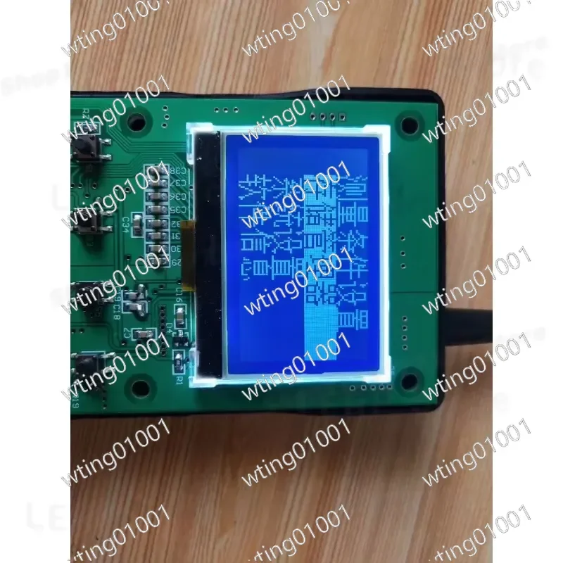 for LCM Display Hardness Tester Thickness Gauge Replacement 128x64 Pixel Monochrome Graphic Module High Contrast Clear Visual
