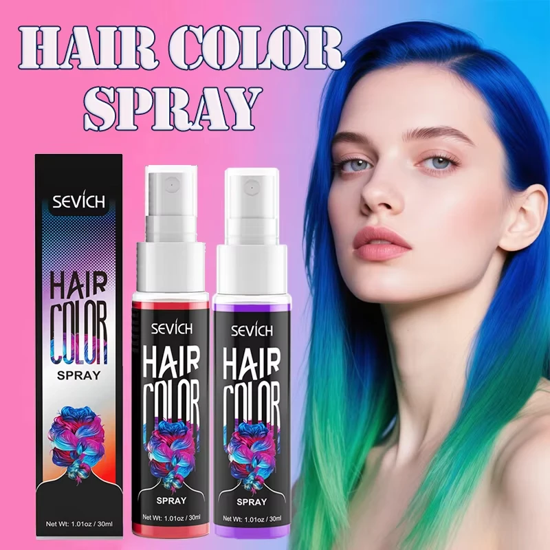 Sevich Multi Color Hair Color Spray Instant Hair Color Hair Styling Product 30ml Temporary Hair Dry Color Fashion Beauty Makeup