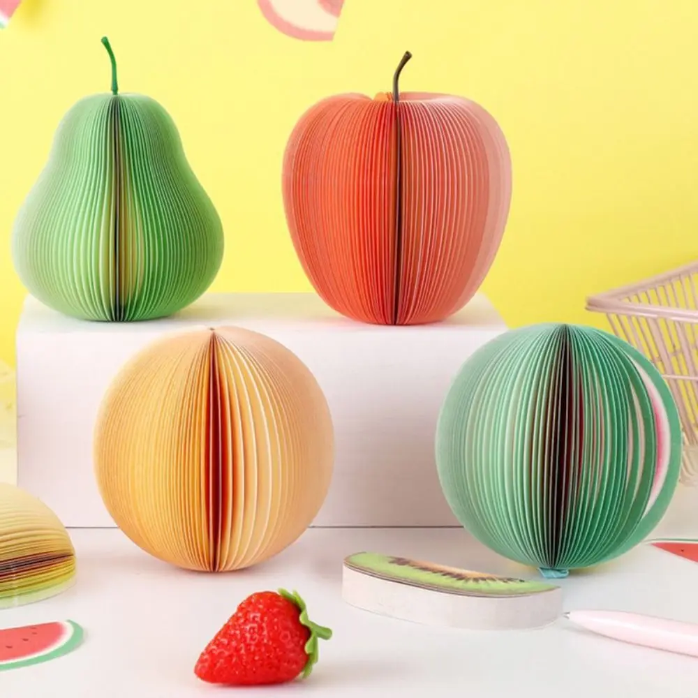Multifunctional Non-sticky Note Paper Tearable Fruit Shape Message Paper Stationery Paper Writing Paper Students