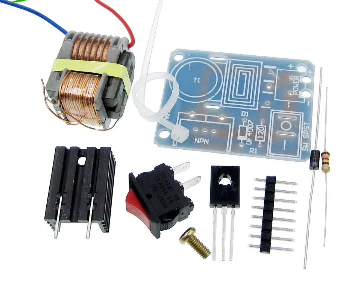 15KV สูงความถี่ DC แรงดันไฟฟ้า Arc IGNITION Generator อินเวอร์เตอร์ Boost Step Up 18650 ชุด DIY U Core Transformer Suite 3.7V