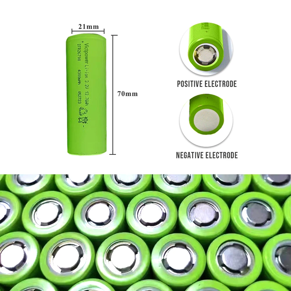 26700 аккумуляторная батарея т 4300 мАч, IFR26700-43E 3,2 в а 5C, литий-ионная аккумуляторная батарея для фонарика