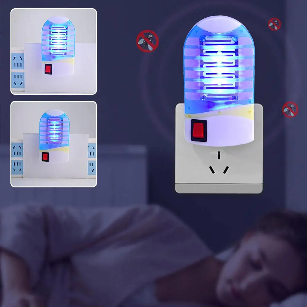Lampada antizanzare Lampada elettrica a LED Trappola per mosche Zapper Repellente per insetti Spina americana Casa Camera da letto Lampada antizanzare silenziosa