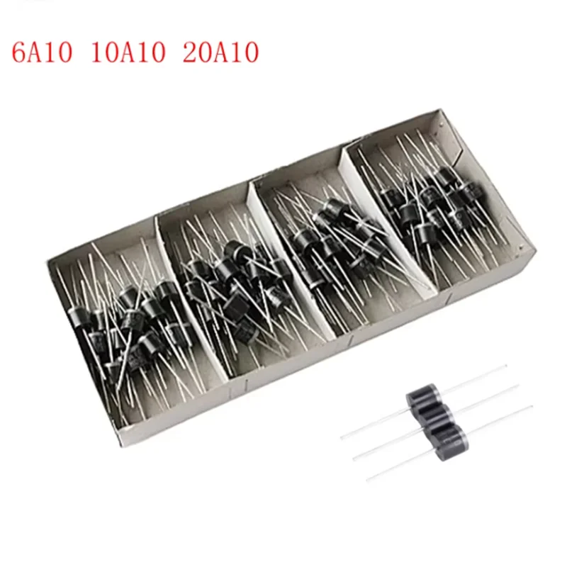 10PCS 10A10 6A10 20A10 R-6 DIP 6A 10A 20A 1000V Electrical Axial Rectifier Diode