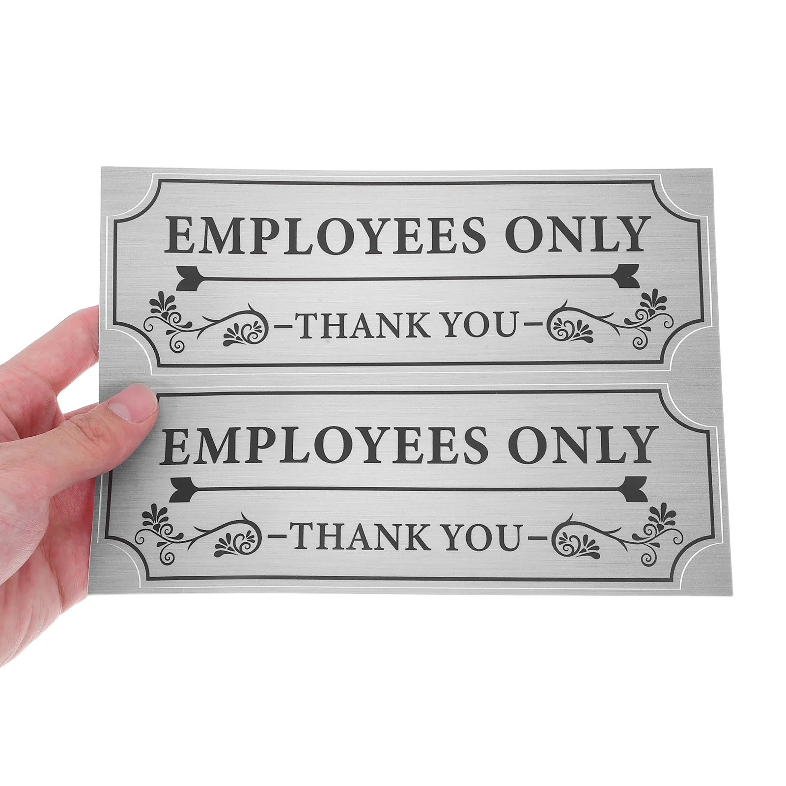 

2 комплекта наклеек на дверь для сотрудников, ПВХ, с жирным шрифтом, знак безопасности, контроль доступа на рабочем месте, для офисов и общественных мест, наклейка для входа персонала