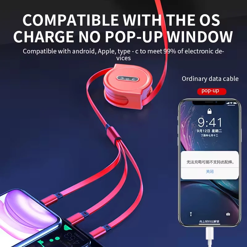 Nnbili-كابل usb قابل للسحب 3 في 1 ، شحن من النوع c ، مايكرو usb ، لهواتف iphone ، و hai ، و husai ، و #4