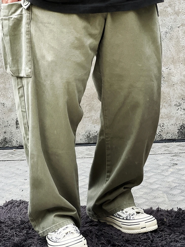 

BENS Vintage Waed Military Sle Work Trousers Multi-ket Loose Straight Leg Cotton Casual Pants for Young Men