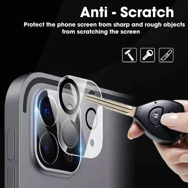 3-1Pcs Tablet Camera Lens Screen Protector for IPad Pro 2024 Anti-Scratch Tempered Glass Lens Cover Film for IPad Pro 11/13 Inch