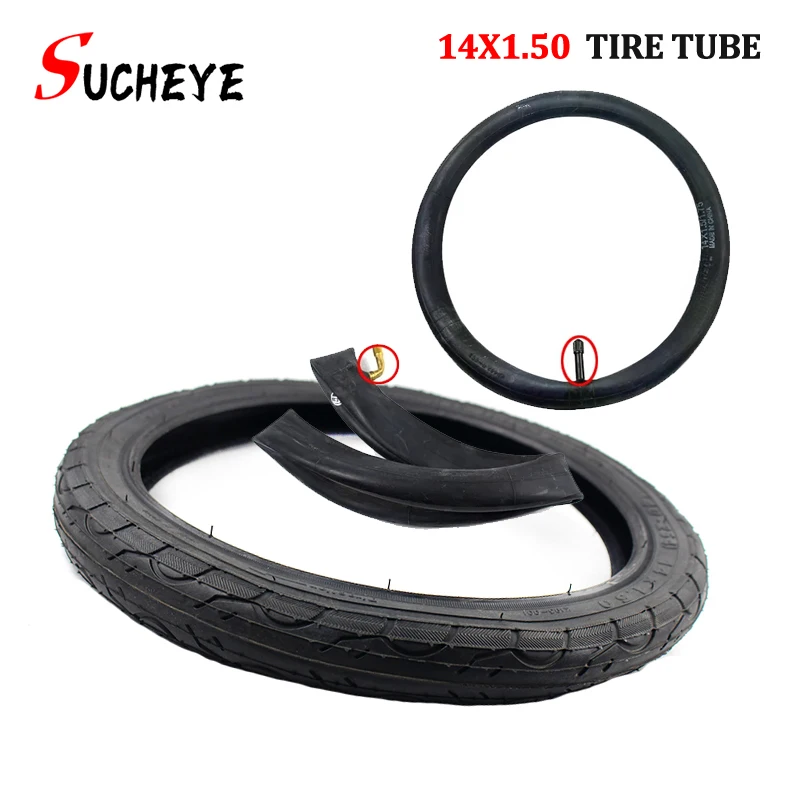 Bicycle Tyre 14X1.50 Inner Tube and outer  14 inch Tire for 40-254 Motorbike  Kids Bike Folding