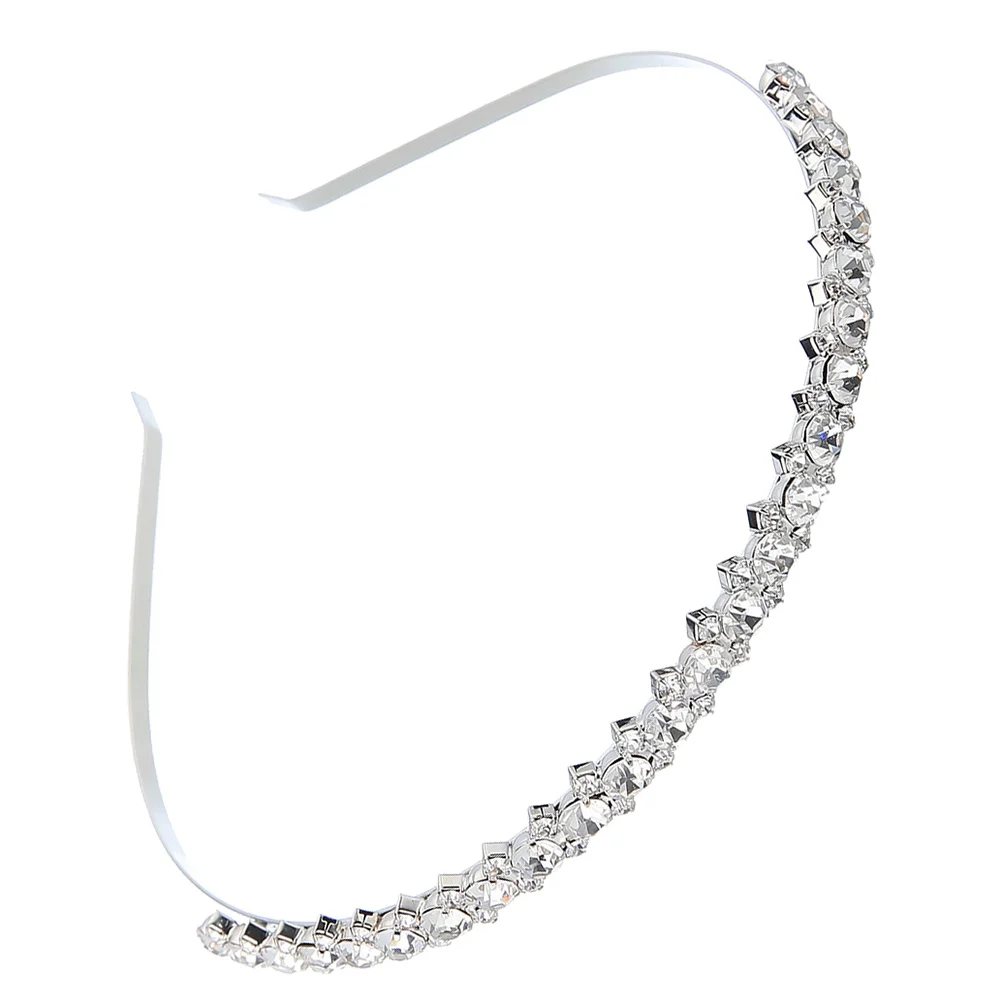 

1Pcs Chic Hair Hoop Women Creative Rhinestone Hairband for Anniversary Evening Event Daily Wear Shining Headdress Gift