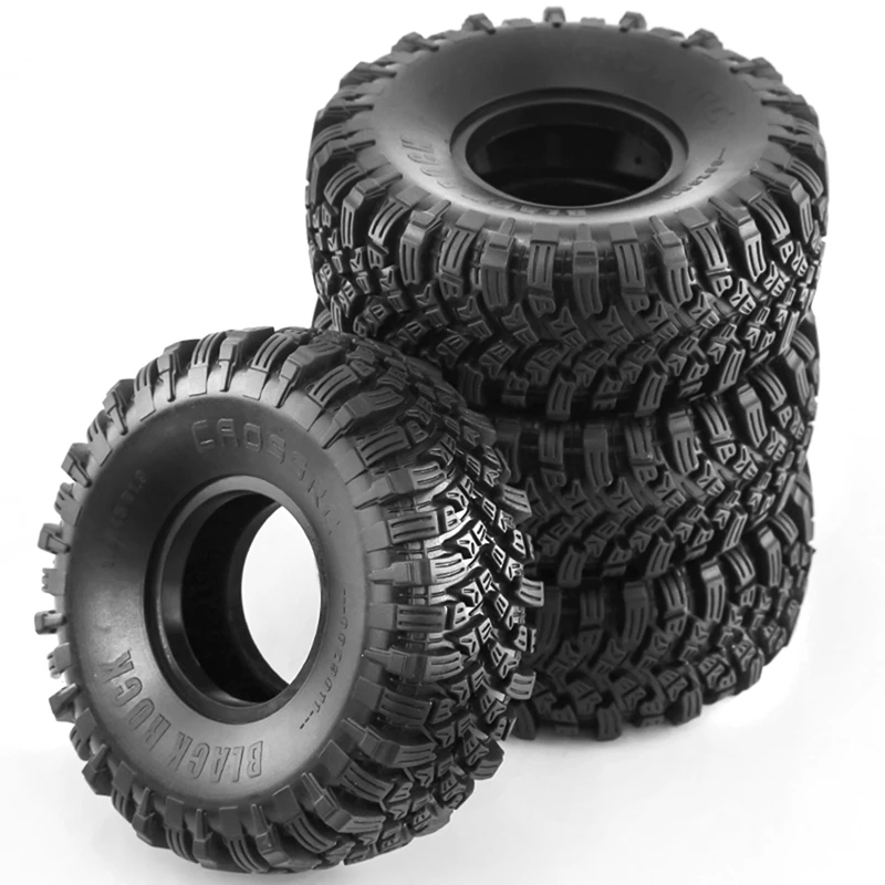 4 PCS Kit 115MM Rubber Mud Grappler Tires For 1:10 RC Crawler Axial SCX10 SCX10 II 90046 90047 TRX-4 G500 TRX-6 G63