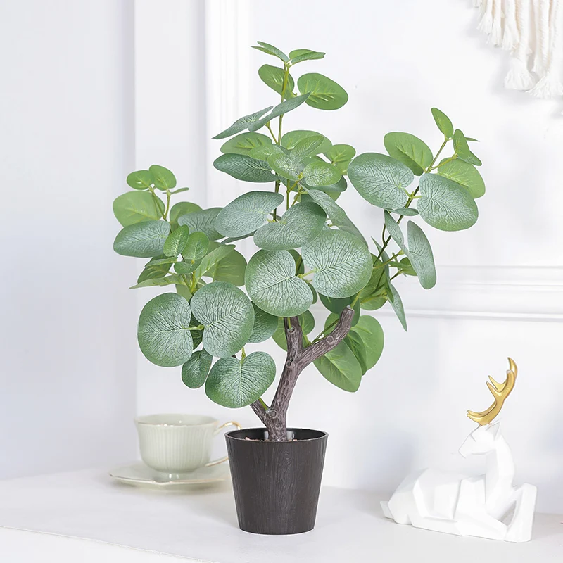1PC plant simulation tree, simulated olive tree pachira macrocarpa. Money tree potted plant, suitable for home use office. Comme