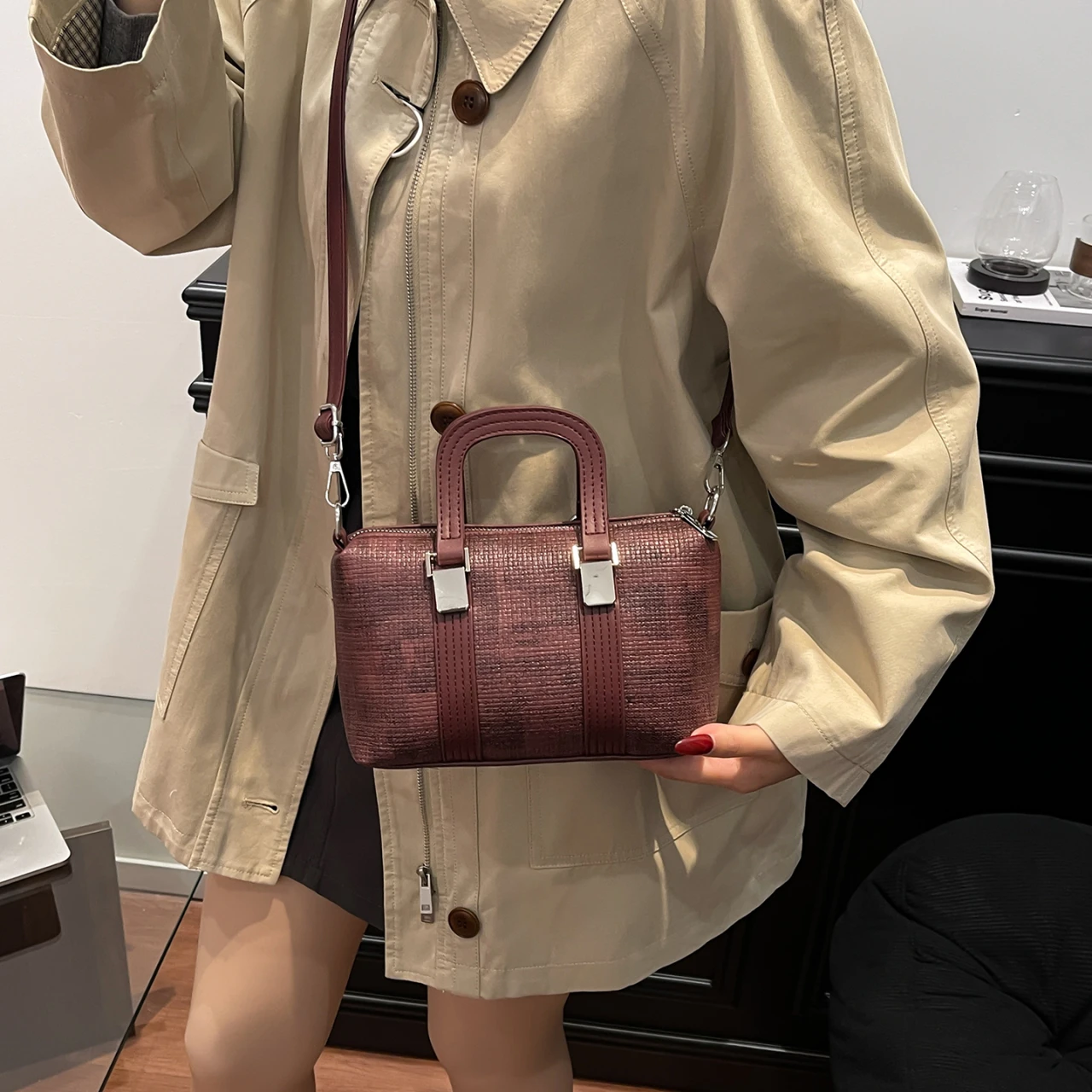 

Женская элегантная высококачественная кожаная сумка через плечо, роскошная повседневная модная сумка через плечо