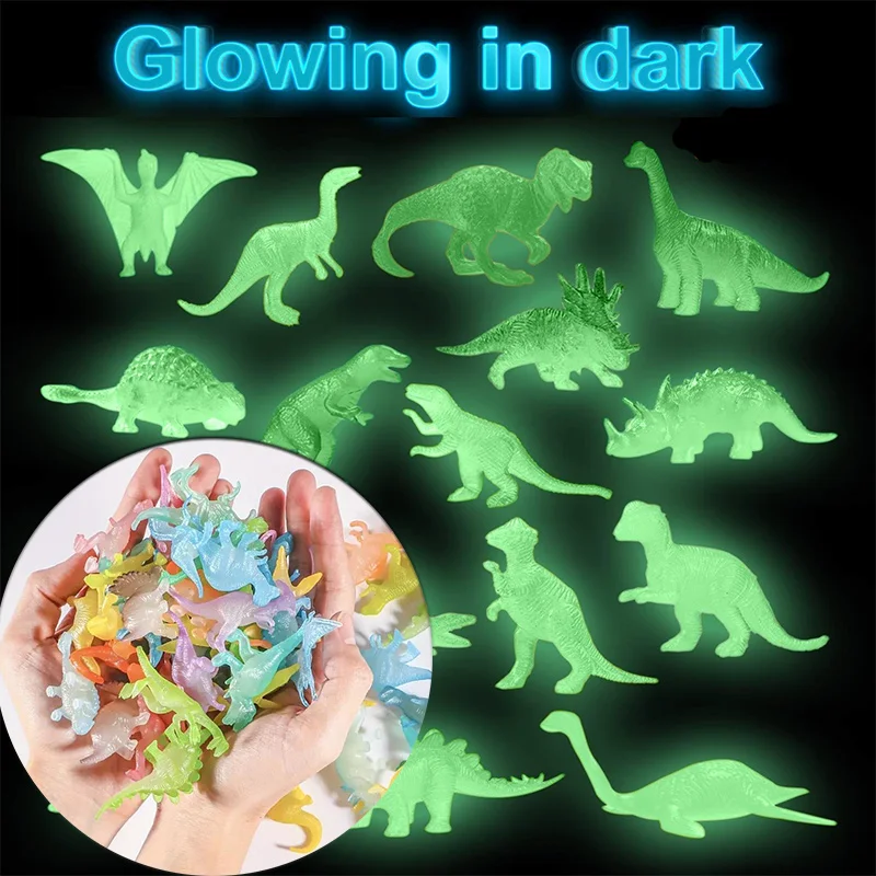 13/26/39 Stück Mini Leuchtende Dinosaurier-Modelle Spielzeug für Jungen Kinder Geburtstagsparty Geschenk Cupcake-Topper Klassenraumpreis
