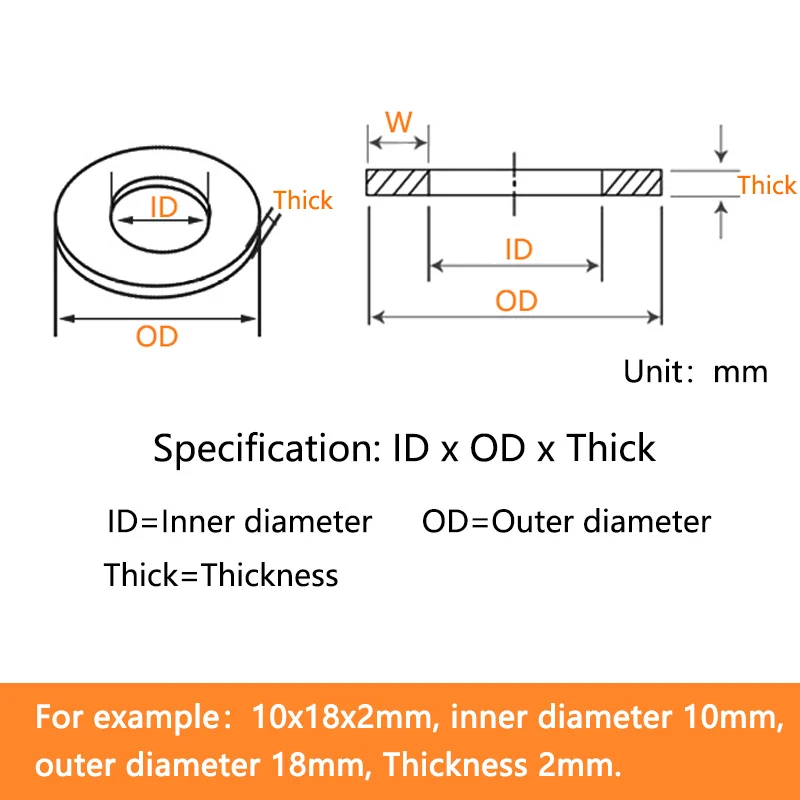 5-50Pcs Thickness 1.5mm PTFE Flat Gasket ID 10-140mm High Temperature Resistance Plastic King Flange Seal Washer